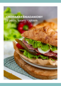 CROISSANT Z SALAMI I JAJKIEM