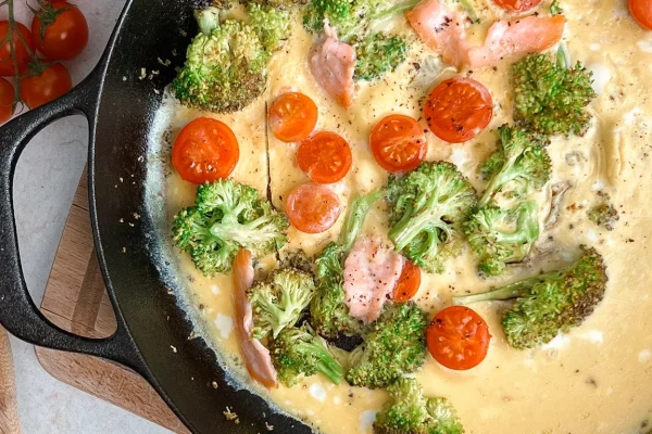 Pomysły na zdrową kolację - zdjęcie omlet z brokułami